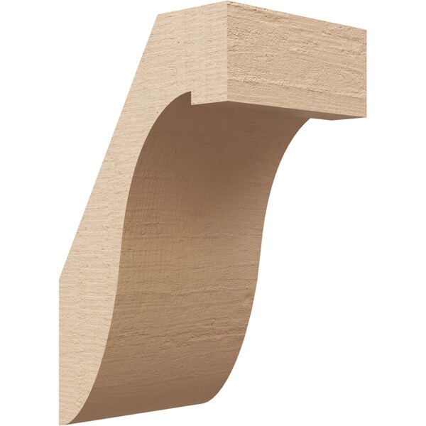 Ekena Millwork 5-inch W x 6-inch D x 10-inch H Del Monte Rough Cedar Woodgrain TimberThane Knee Brace, Primed BRCUR05X06X10DELRCPR - main